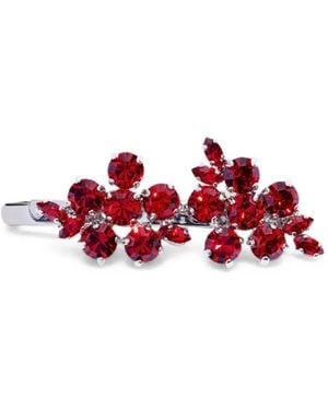 Simone Rocha Mini Hellebore Flower Hair Clip - Red