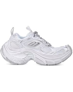 Balenciaga 6Xl Distressed-Effect Paneled Sneakers - White