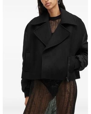 AllSaints Orla Wool-Blend Bomber Jacket - Black