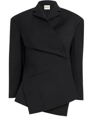 KHAITE Blazer À Taille Nouée - Black