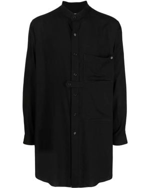 Yohji Yamamoto Oversized Long-Sleeve Shirt - Black