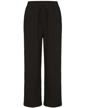 Xirena Devon Drawstring Textured Trousers - Black