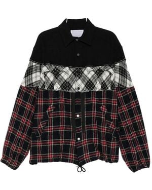 Kolor Patchwork Shirt Jacket - Black