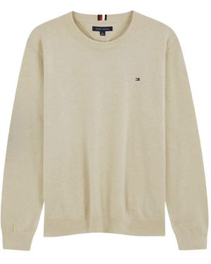 Tommy Hilfiger V-neck logo sweater - Natur