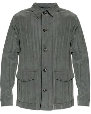 Giorgio Armani Buttoned Pocket Jacket - Grey
