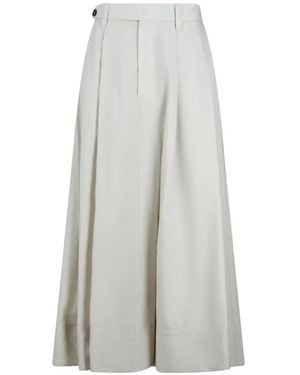 Brunello Cucinelli Beaded Belt Maxi Skirt - White