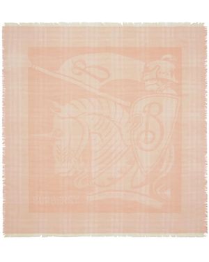 Burberry Ekd チェック スカーフ - ナチュラル