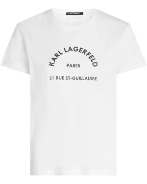 KARL LAGERFELD Rsg Glitter T-Shirt - White