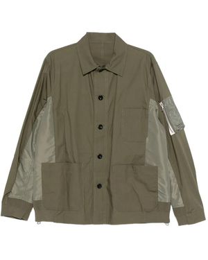 Sacai Button-Down Jacket - Green