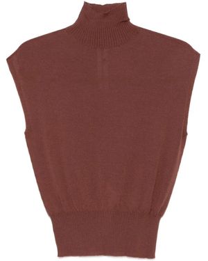 Rick Owens タートルネック トップ - レッド
