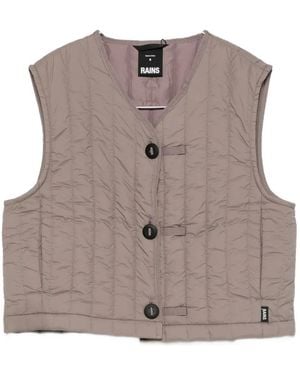 Rains Banja Quilted Vest - Brown