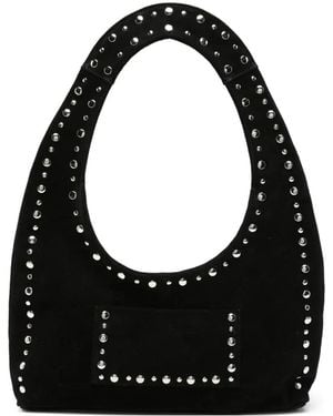 GIMAGUAS Franca Stud-Embellished Suede Tote Bag - Black