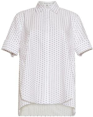 Adam Lippes Trapeze Embroidered Shirt - White