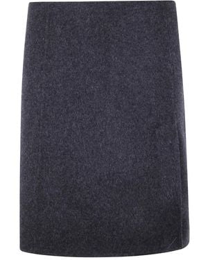 P.A.R.O.S.H. Jupe Évasée En Laine - Bleu
