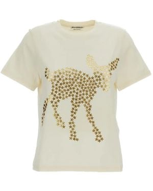 JW Anderson T-Shirt À Étoiles Imprimées - White