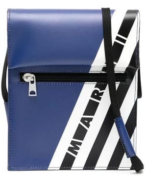 Marni Messengertas Met Logo - Blauw
