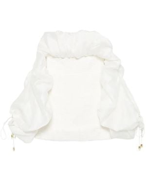 Aje. Maxima Puffed Sleeve Mini Dress - White