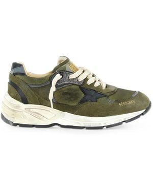 Golden Goose Running Dad Star-Patch Trainers - Green
