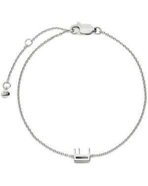 Monica Vinader Initial E Chain Bracelet - Metallic