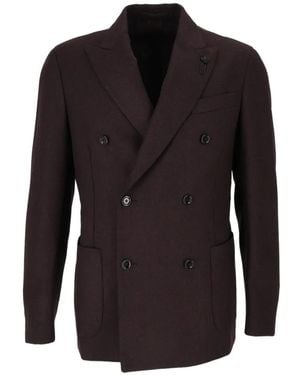 Lardini Roma Double-Breasted Blazer - Black