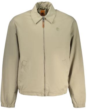 Timberland Cotton Zip-Up Jacket - Natural