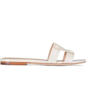 Veronica Beard Via Cutout Sandals - White