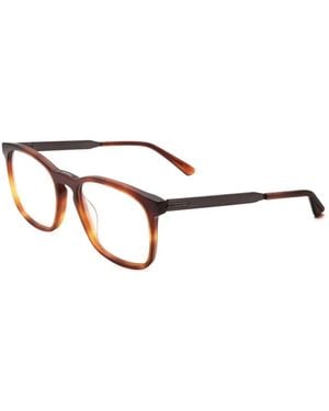 Calvin Klein Tortoiseshell-Effect Square-Frame Glasses - White