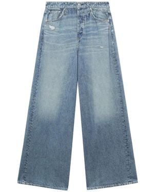 Rag & Bone Vaqueros Anchos Con Efecto Envejecido - Azul