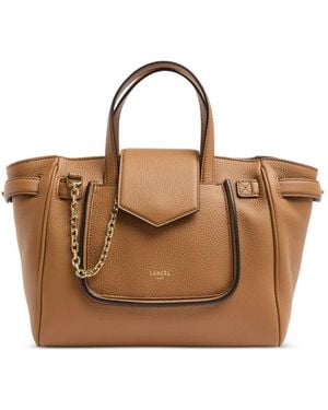 Lancel Small Thea Grained Handbag - Brown