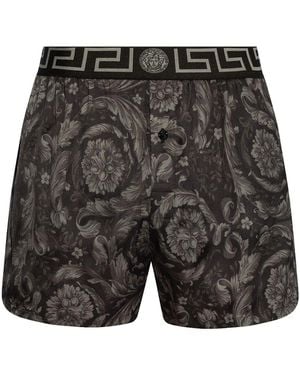 Versace Barocco Pyjama Shorts - Grey