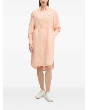 Lacoste Striped Midi Dress - White