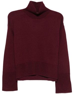 Dondup Jersey De Lana Con Cuello Vuelto - Rojo