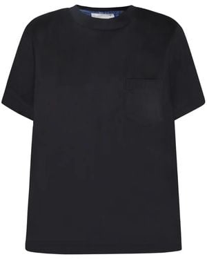 Sacai Camiseta Con Abertura Posterior - Negro