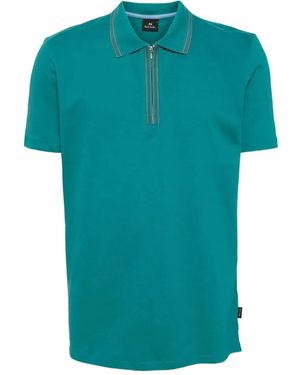 Paul Smith ジップディテール ポロシャツ - グリーン