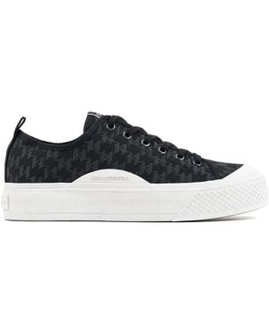 KARL LAGERFELD Kampus Max V Monogram-Detail Trainers - White