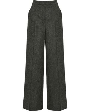 Yves Salomon Flannel Tailored Trousers - グレー