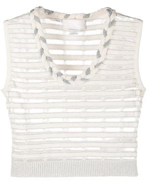 Genny Cut-Out Detail Top - White