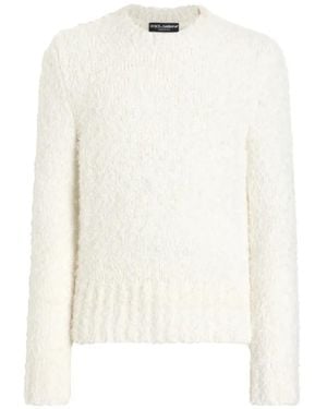 Dolce & Gabbana Pullover Mit Bouclé-Effekt - Weiß