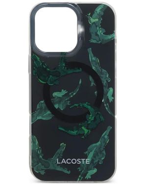 Lacoste Crocodile-Print Iphone 16 Case - Green