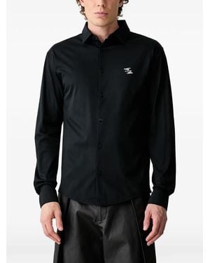 Filling Pieces Chemise À Logo Brodé - Black