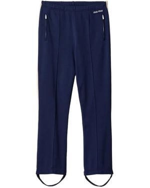 Miu Miu Technical-Fabric Trousers - Blue