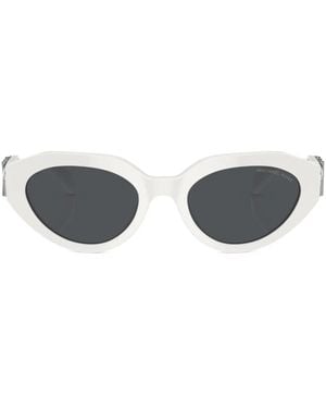 Michael Kors Empire オーバルフレーム サングラス - ホワイト