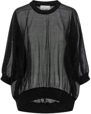 Nude Balloon-Sleeve Jumper - Black