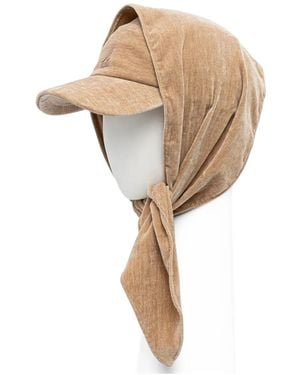 Kangol Velvet-Effect Hooded Baseball Cap - White