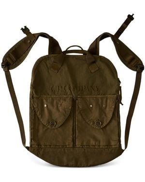 C.P. Company Panama-R Mixed Zip Backpack - Brown
