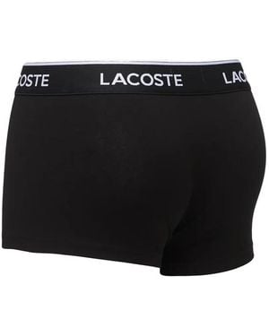 Lacoste Logo-Waistband Trunks (Set Of Five) - Black
