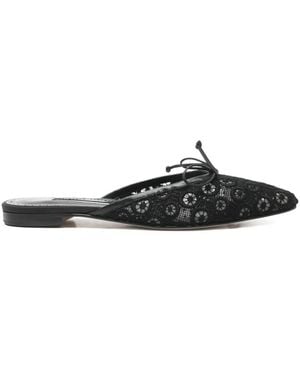 Manolo Blahnik Ballerimu Mules - White