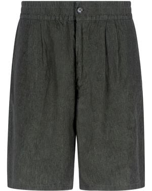 Giorgio Armani Shorts Aus Leinen - Grau