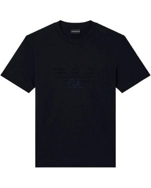 Emporio Armani Logo Crew-Neck T-Shirt - Blue