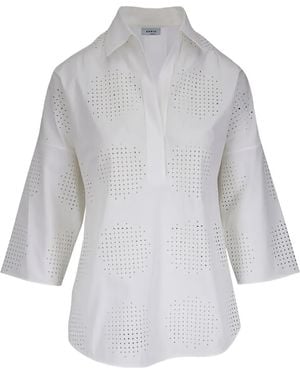 Akris Punto Blouse À Détail De Découpe - Blanc